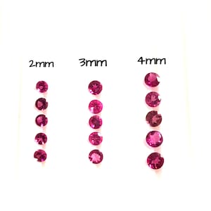 2-6MM Natural Rubellite Tourmaline Round ,Pink Tourmaline Faceted Round Gemstone For Jewelry Making , Price per Piece