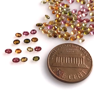 2x3MM Natural Tourmaline Oval Faceted ,Multi-Tourmaline Faceted Oval Shape Loose Gemstone For Jewelry Making ,Price Per Piece ,AAA+Quality.