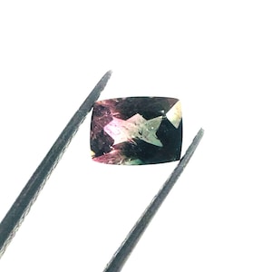 Natural Watermelon Tourmaline Cushion Cut ,Pink Grey Bi Color Natural Tourmaline Faceted Cushion Loose Gemstone for Jewelry Making