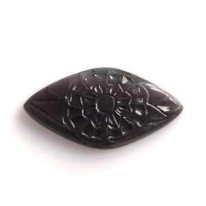 40 x 20 MM Naturalna rzeźba z turmalinu, rzeźbiona markiza z turmalinu, rzeźbiony kwiat, rzeźbione oko, 34,90 Cts do wyrobu biżuterii