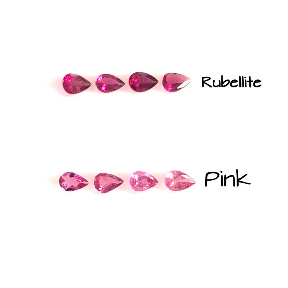 Natural Rubellite-Pink Tourmaline Pear Faceted,4x3mm, 5x3mm, 5x4mm, 6x4mm, 7x5mm and 8x6mm Loose Gemstone For Jewelry Making Price Per Piece