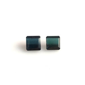 7mm Natural Indicolite Tourmaline ,Blue Tourmaline Faceted Square Octagon Cut Stone, Loose Gemstone for Jewellery Making.