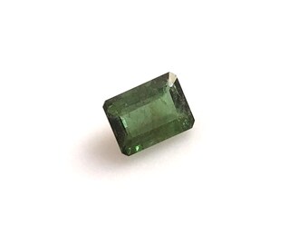 Natural Green Tourmaline,Bottle Green Tourmaline Emerald Cut Octagon 3.30carat , Faceted Loose Gemstone for Jewellery Making.
