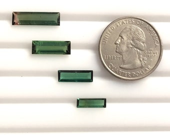 Natural Blue Tourmaline Baguette Cut, Fine Quality Tourmaline Faceted Baguette Stone, Blue-Green Tourmaline For Jewelry Making