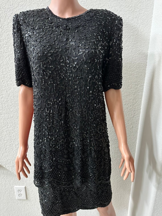 Black Vintage Sequin Dress