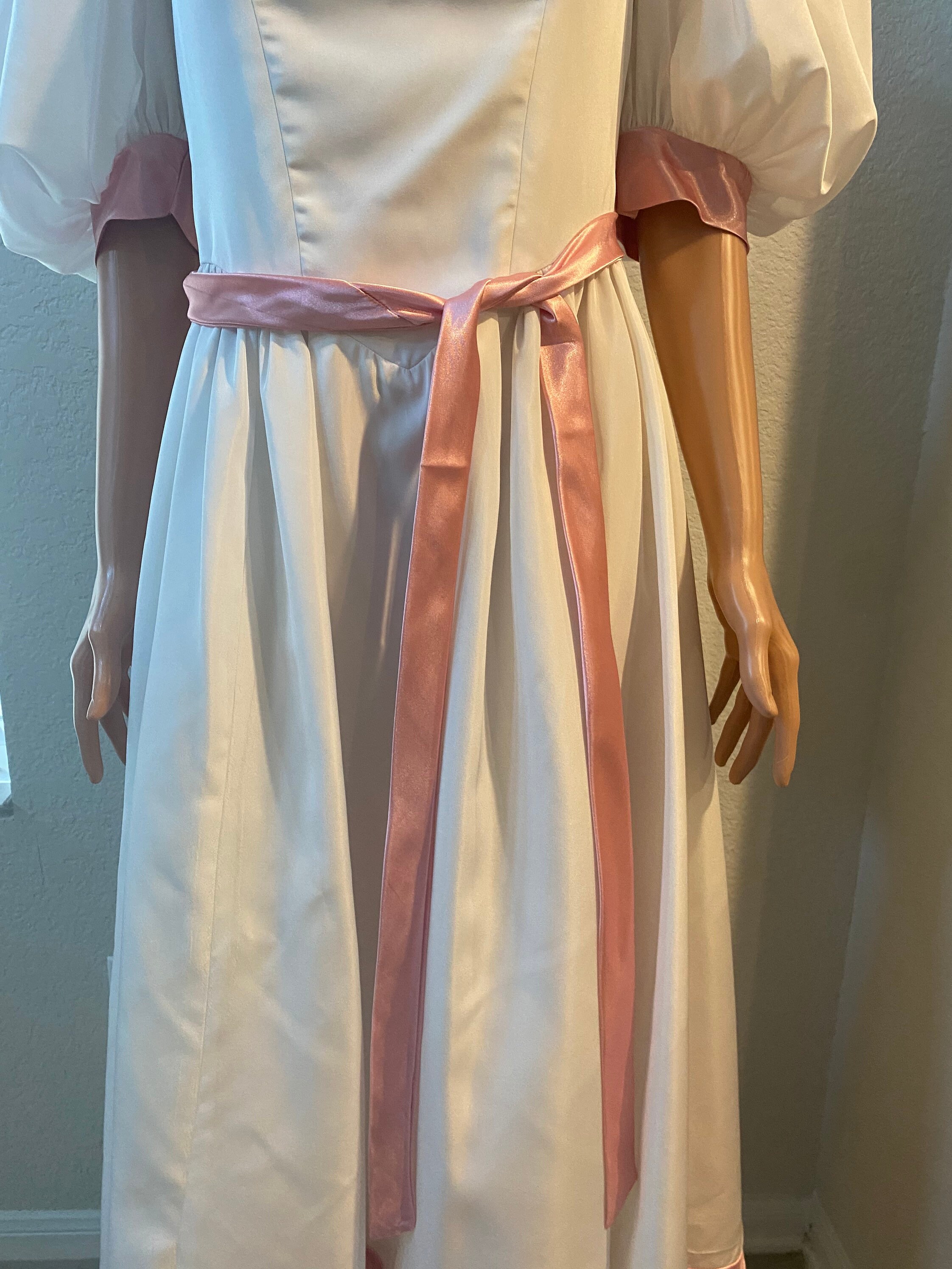 80s White and Pink Barbie Dress - Etsy