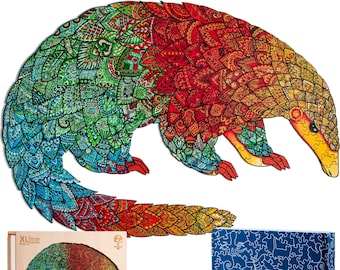 Jigsaw Puzzle for Adults XL 330 Piece (18.1”x12”) – Pangolin Wooden Jigsaw Puzzles for Adults by The Puzzled Tree…