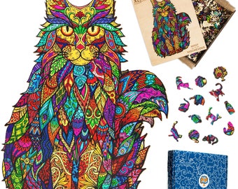 Wooden Jigsaw Puzzles for Adults XL 330 Piece (46x32cm) – Cat Wood Jigsaw Puzzle for Adults by The Puzzled Tree
