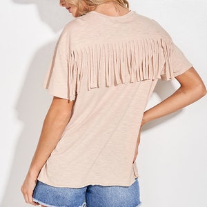 Bohemian skull Fringe Back Top image 3