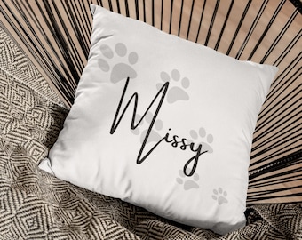 Custom Cat Name Pillow Cover, Dog Cushion Cover, Personalized Cat Pillow Case, Modern Decor, Customized Gift, Any Size Pillow, Cover Only