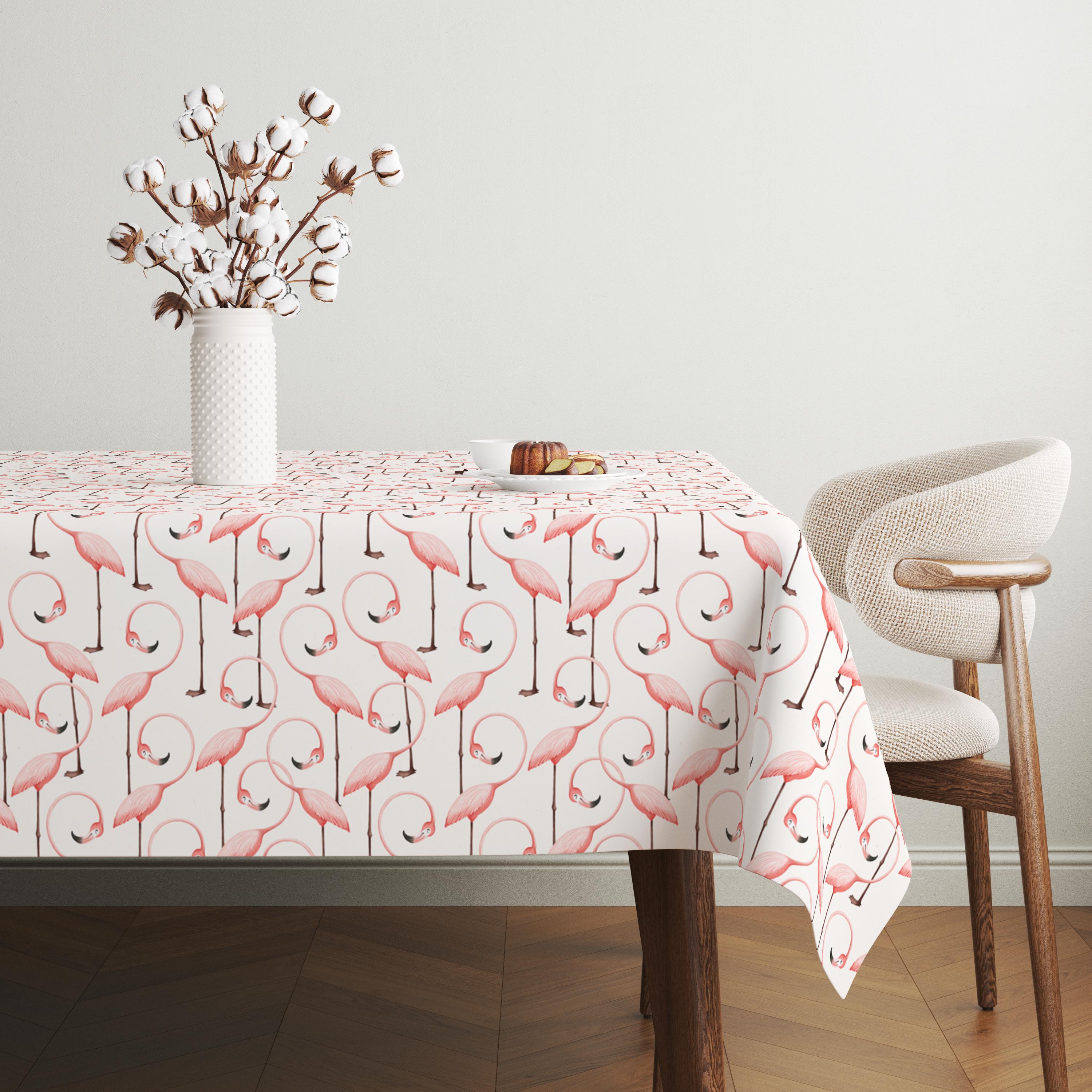 Granbey Runde Tischdecke Flamingo & Palmblätter – 152,4 Cm, Polyester, Für Küche, Party & Picknick