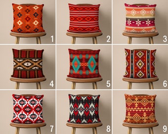 Rug & Kilim Design Pillow Case, Traditional Southwestern Cushion Cover, Aztec Print Pillow Cover, Ethnic Home Decor, Handmade Pillow