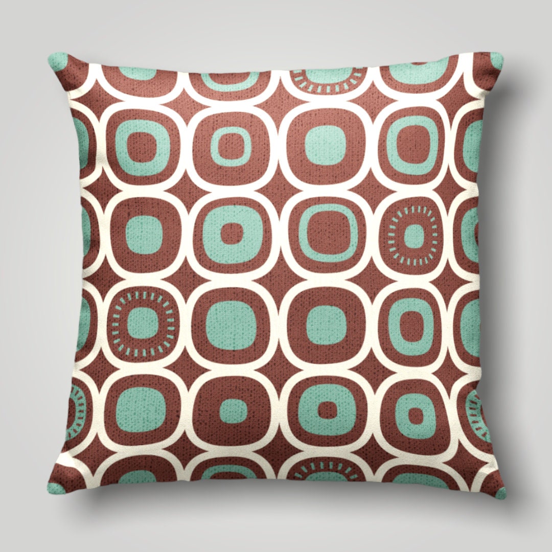 Mid Century Modern Pillow Case Retro Style Pillow Cover Etsy