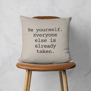 Custom Text Pillow Cover, Customized Your Own Words Here Cushion Cover, Custom Quotes Pillow Case, Personalized Gift, Any Size, Cover Only