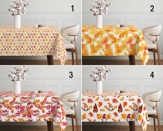 Arquiel Tovaglia Rettangolare Tacchino Giorno Del Ringraziamento, Tovaglia Antimacchia Zucca Impermeabile, Tovaglia Stampato Lavabile per Cucina Feste Decorazione da Tavolo Autunno(152x264 Cm