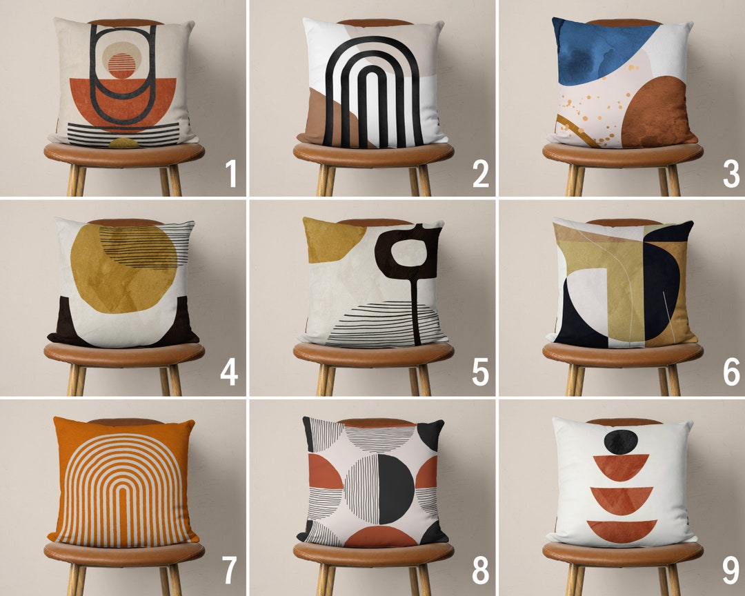 Abstract Pillow Case, Mid Century Modern Minimalist Throw Pillow Cover