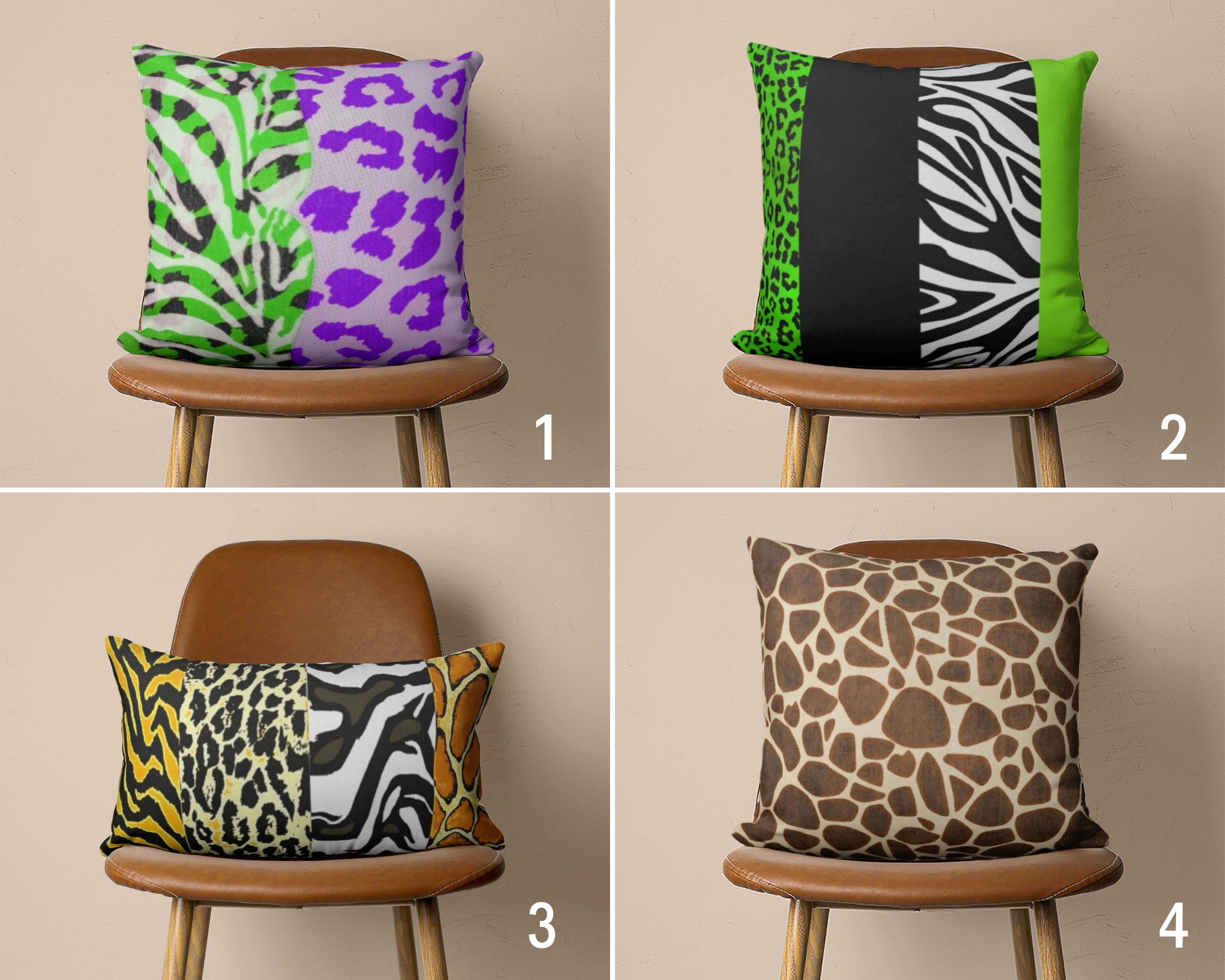 Giraffe print throw pillows online