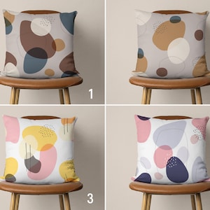 Abstract Pillow Covers, Modern Cushion Cover, Minimalist Throw Pillow Case, Boho Home Decor, Scandinavian Living Room Decor, 18x18, 20x20
