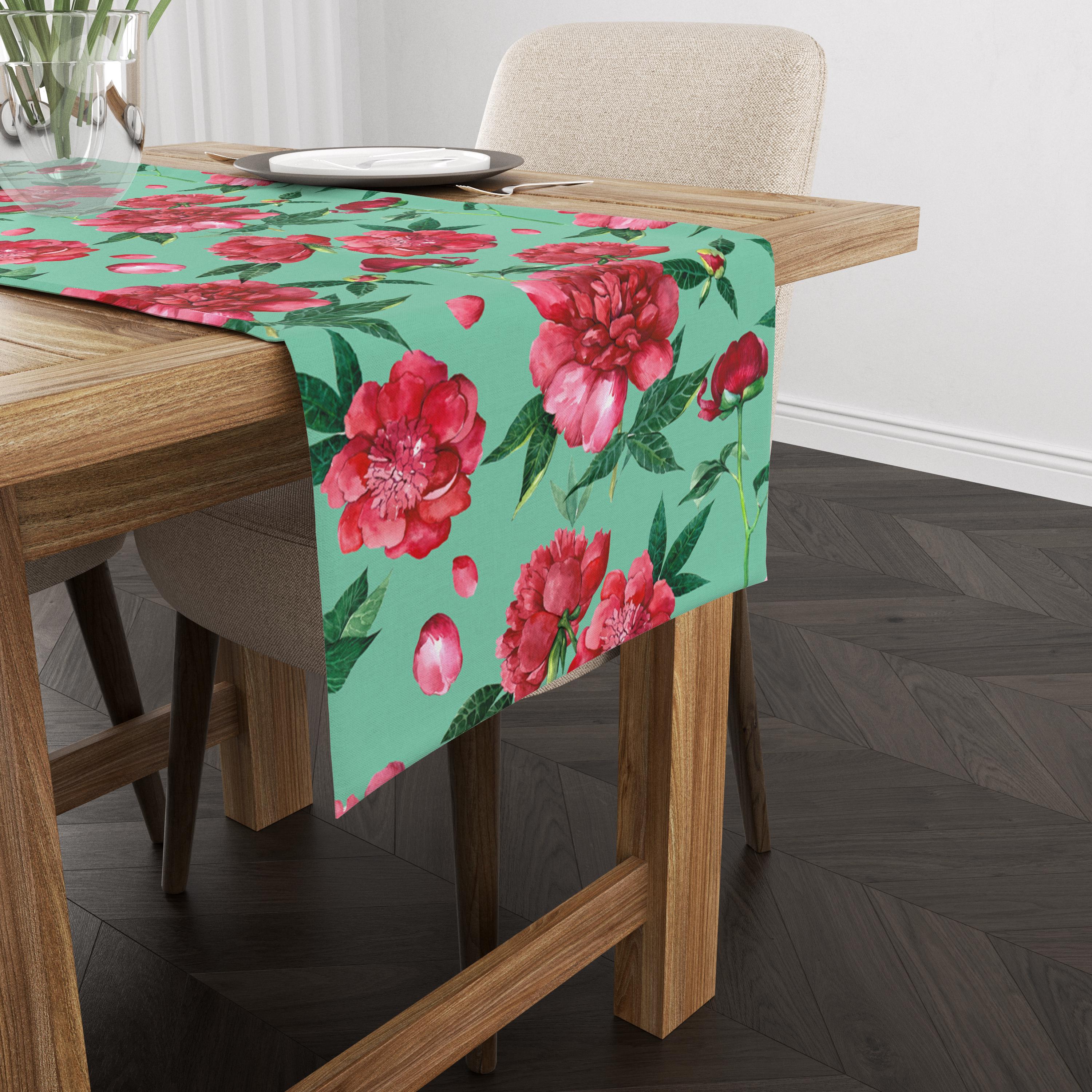 Camino De Mesa Primaveral Para Comedor Y Cocina Verde Floral | Meses