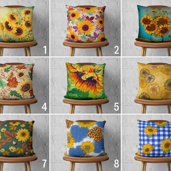 Sunflower Throw Pillow Etsy