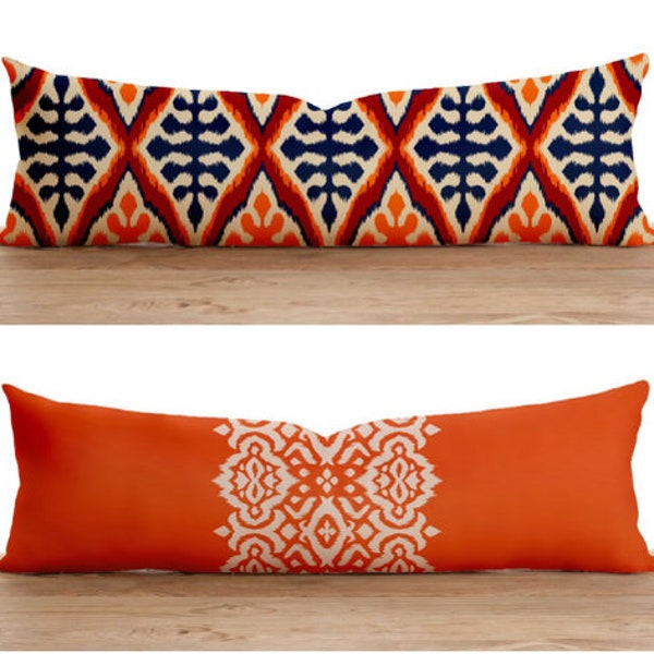 Orange Lumbar Pillow Etsy