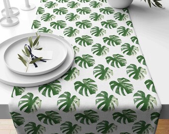 Botanische Bltter Tischlufer, Monstera Bltter Kchenlufer, Blatt Muster  Tischdecke, Tropische Tischdekoration, Lufer Jede Gre - Etsy sterreich