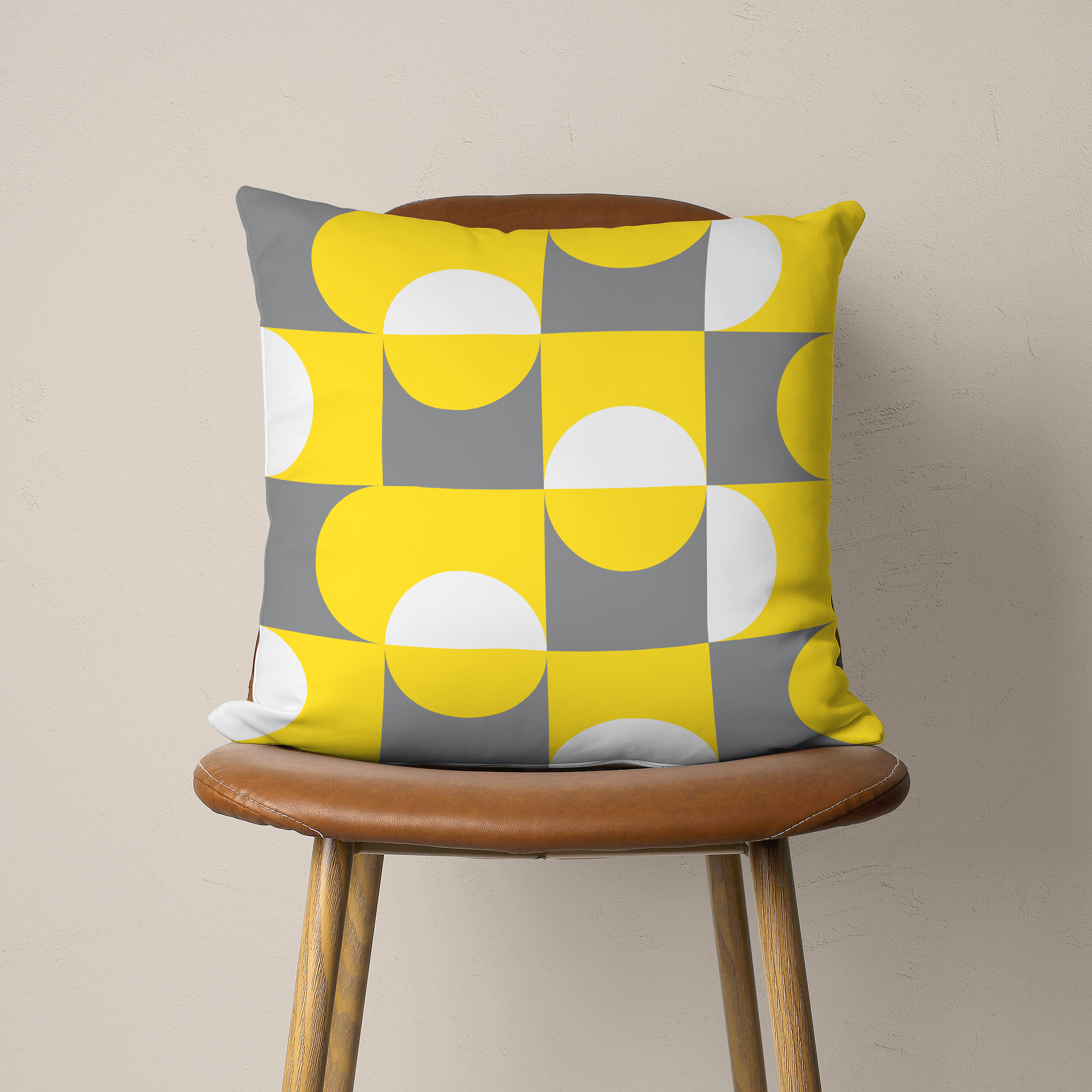 Abstract Yellow & Gray Pillow Case Geometric Pillow Case Etsy Australia