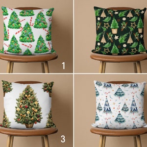Fodera per cuscino per albero di Natale, Fodera per cuscino per alberi di pino, Federa per cuscino invernale e natalizia, Decorazione per la fattoria, Decorazione per feste di Natale, Cuscino di tutte le dimensioni