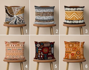 Copricuscino etnico del sud-ovest, federa con motivo azteco, copricuscino in stile messicano tribale, arredamento per la casa Boho, cuscino di tutte le dimensioni, 16x16