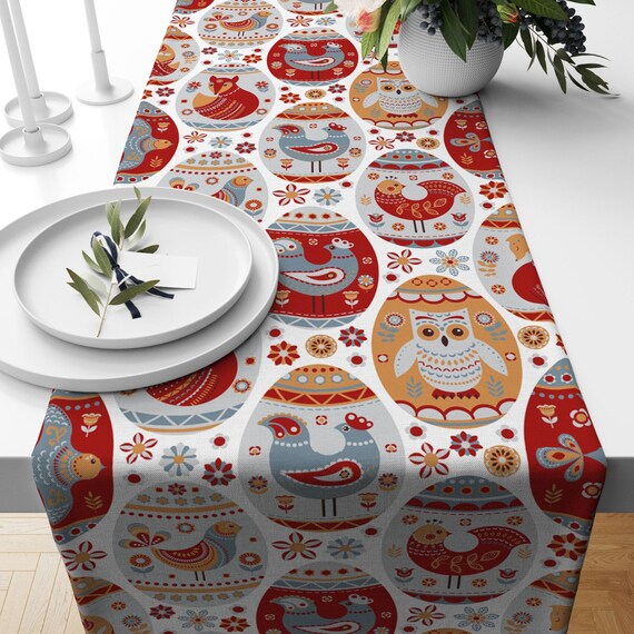 1 Pièce Chemin De Table De Pâques, Nappe, Set De Table, Coussin. Nappe