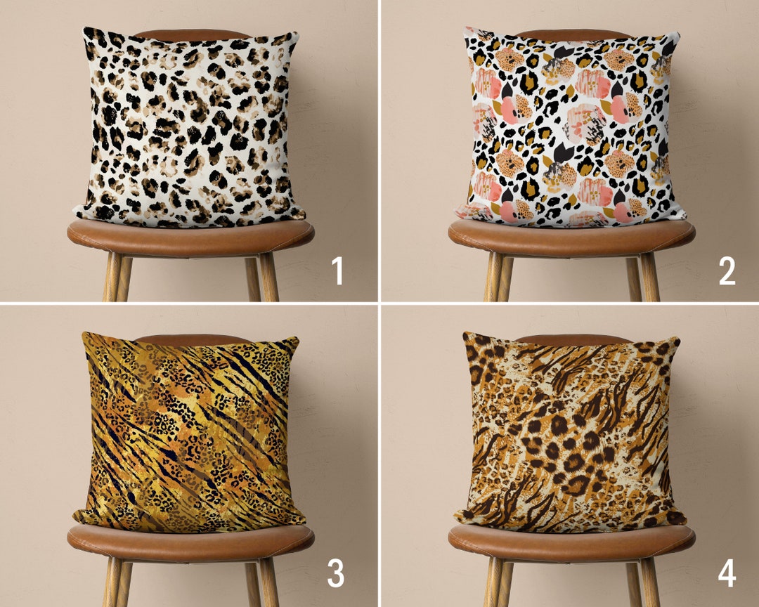 Animal Print Pillow Case, Leopard Print Pillow Cover, Animal Pattern ...