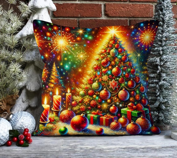 DFXSZ TH-50B16 - Juego De 2 Fundas De Almohada De Navidad Decorativas Para árbol De Navidad, Decoración De Navidad De Invierno Para Sofá Del Hogar, TH-50B16