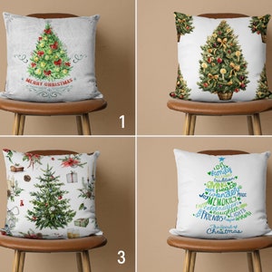 Fodera per cuscino per albero di Natale, Fodera per cuscino glamour per albero di pino, Federa per cuscino invernale e natalizia, Decorazione di lusso per la fattoria, Decorazione per feste di Natale