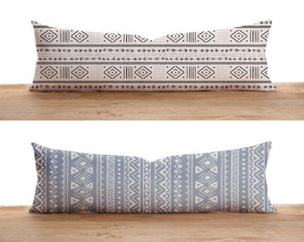 Aztec Pattern Lumbar Pillow Cover, Tribal Bolster Pillow Case, Ethnic Long Pillowcase, Any Size Pillow, Custom Pillow Cover, 12x20, 16x24