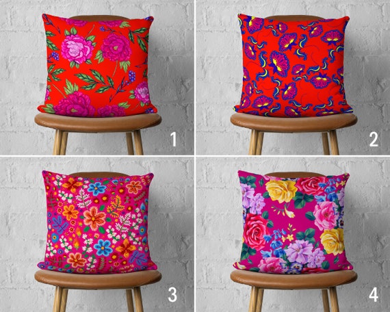 Bright floral clearance pillows
