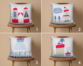 Christmas Pillow Cover, Holiday Cushion Cover, Winter Pillow Cover, Christmas Decor, Cover Only, Christmas Gift, Winter Decor, 28x28 24x24
