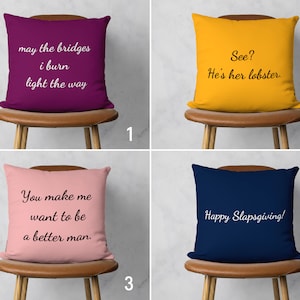 Suas palavras aqui fronha personalizada, capa de almofada com palavras personalizadas, capa de almofada com citações personalizadas, opções de cores, presente de casamento, qualquer tamanho