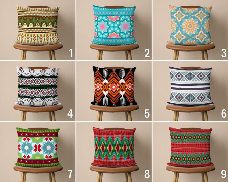 Rug Design Pillow Cover Ethnic Pattern Pillow Case Etsy