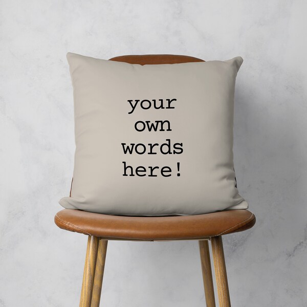 Custom Quote Pillow Etsy