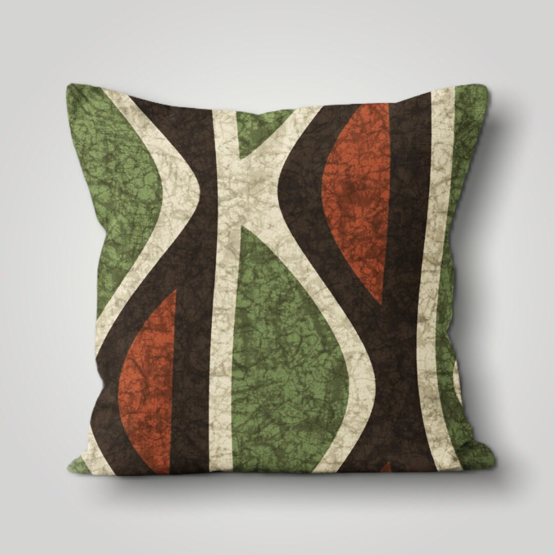 Abstract Green Boho Pillow Covers Bohemian Cushion Cover Etsy UK