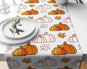 Holle Pumpkin Tischläufer - 33x183 Cm Herbstdeko Mit Kürbissen