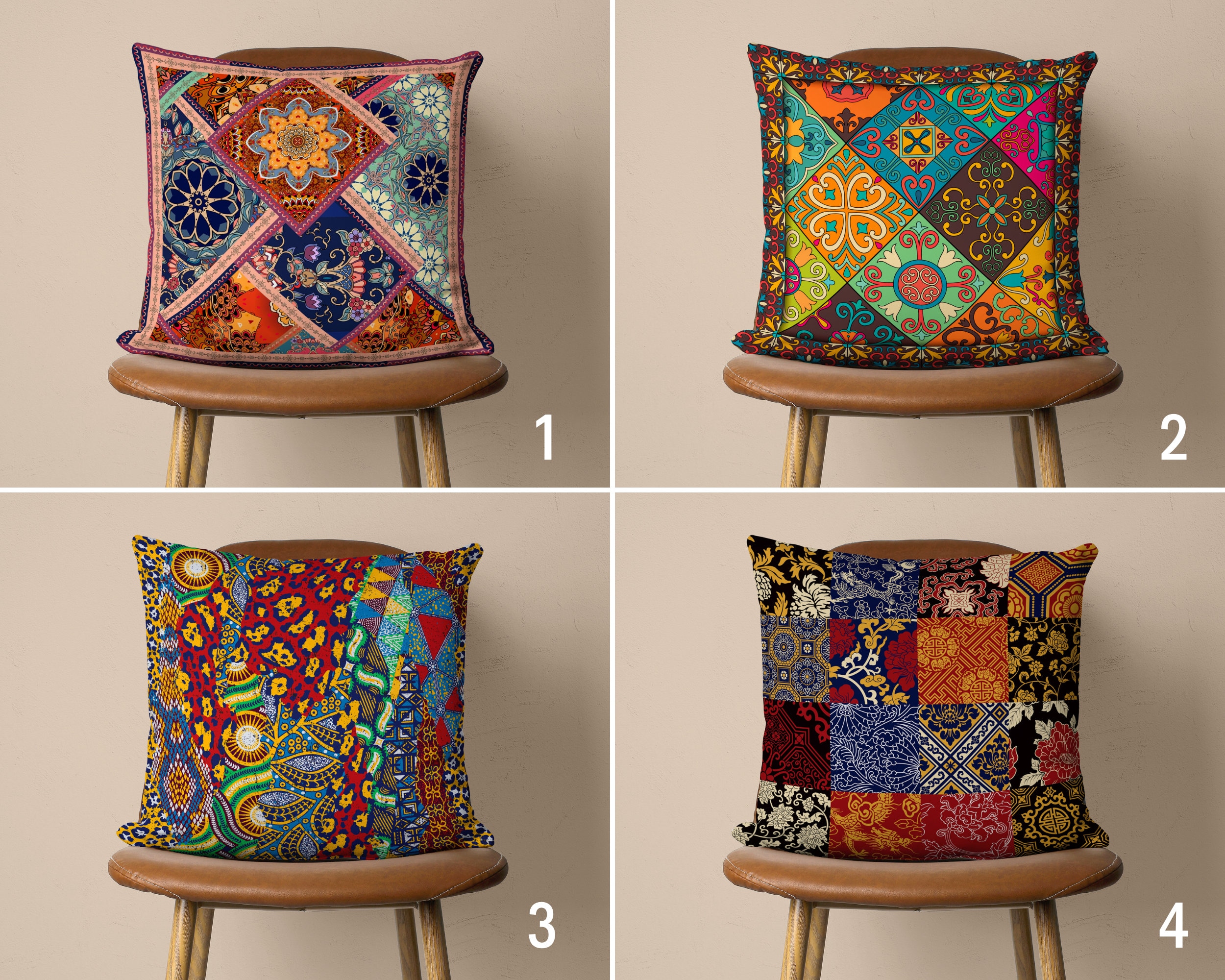 Housse de coussin 30x50 avec broderie décorative Terre | Westwing