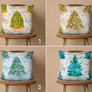 Federa per cuscino per albero di Natale, fodera per cuscino in albero di pino luminoso, accogliente fodera per cuscino invernale, arredamento di lusso per la casa di campagna, Natale 18x18, 20x20