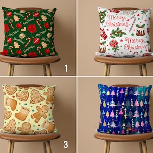 Federa per cuscino di buon Natale, federa per cuscino gioioso per le vacanze, fodera per cuscino lombare con motivo natalizio festivo, decorazione del soggiorno, regalo di Capodanno