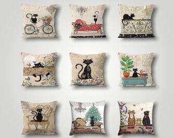 Cat Pillow Cover Decorative by HGOD Designs Curious Cute Cat Look at You with Eager Eyes On Table Cotton Linen Square Pillow Case for Men/Women/18x18 inch Brown Cat Pillow Cover Decorative by HGOD Designs Curious Cute Cat Look at You with Eager Eyes On Table Cotton Linen Square Pillow Case for Men/Women/18x18 inch Brown