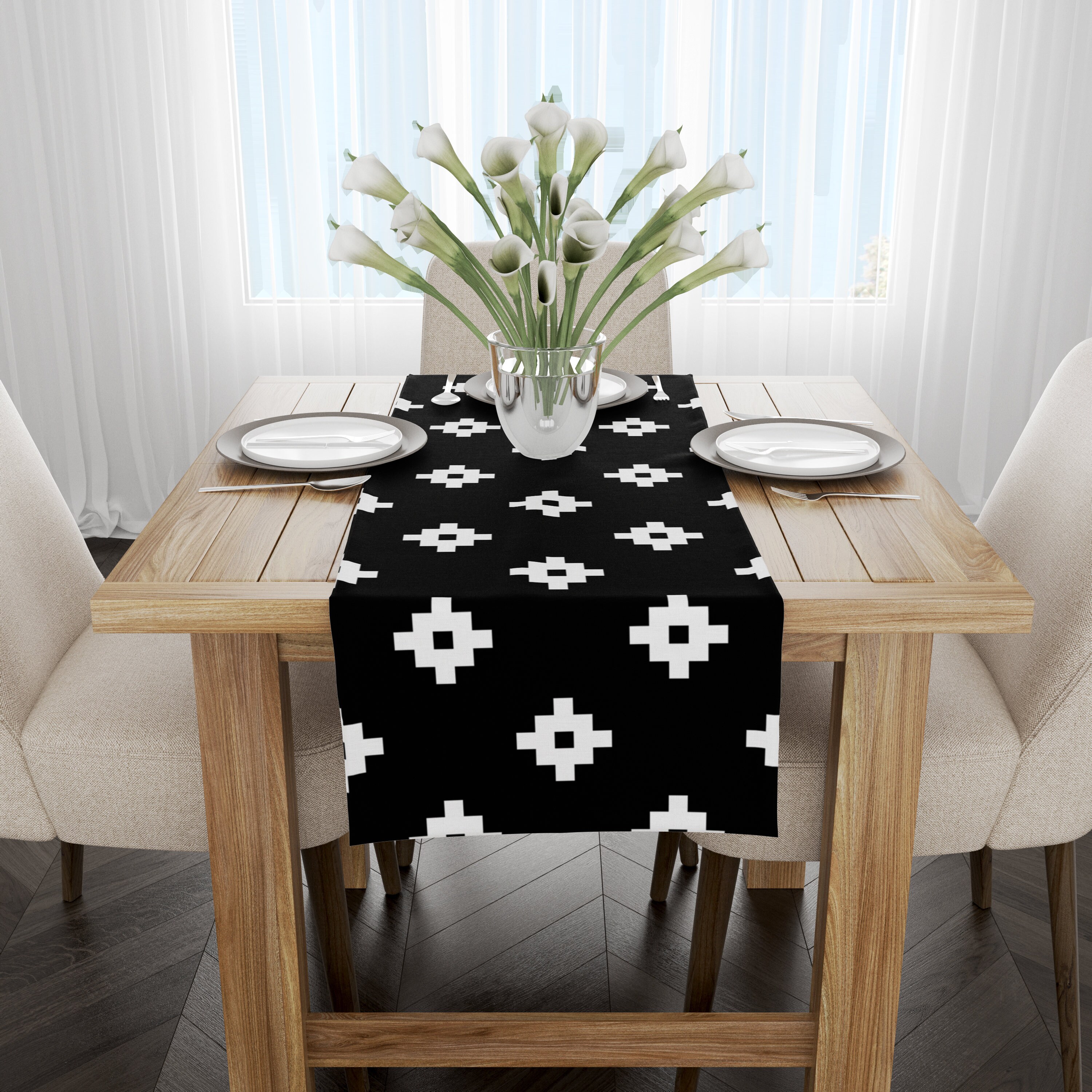 Aztec Design Runner Tribal Kitchen Table Runner Southwestern - Etsy