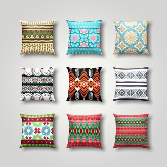 Rug Design Pillow Cover Ethnic Pattern Pillow Case Etsy