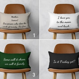 Customized Texts Cushion Cover, Your Own Words Here Pillow Case, Personalized Quotes Pillow Cover, Custom Gift, Size Options, 12x16, 12x20
