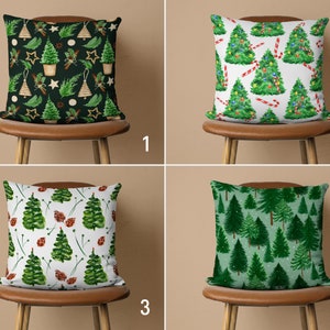 Federa per cuscino per albero di Natale, fodera per cuscino per albero di pino verde, fodera per cuscino per vacanze invernali, arredamento accogliente per la casa, tessuto per camera da letto, regalo Noel