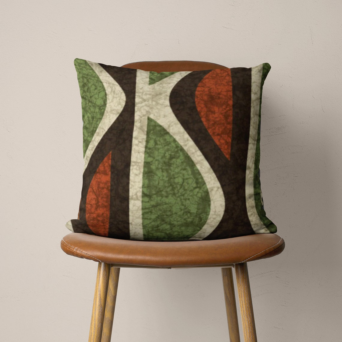 Abstract Green Boho Pillow Covers Bohemian Cushion Cover Etsy